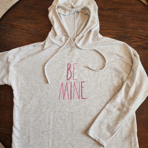 Rae Dunn Tops - Rae Dunn "Be Mine" Women's Oversized Hoodie size Small (see measurements)